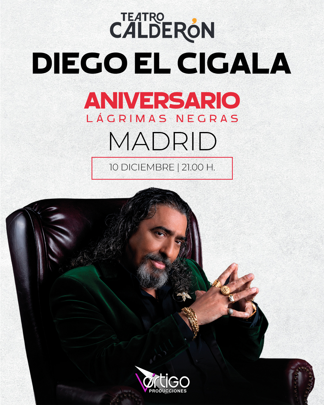 Diego El Cigala - Concierto en el Teatro Calderón Madrid - Agosto 2026